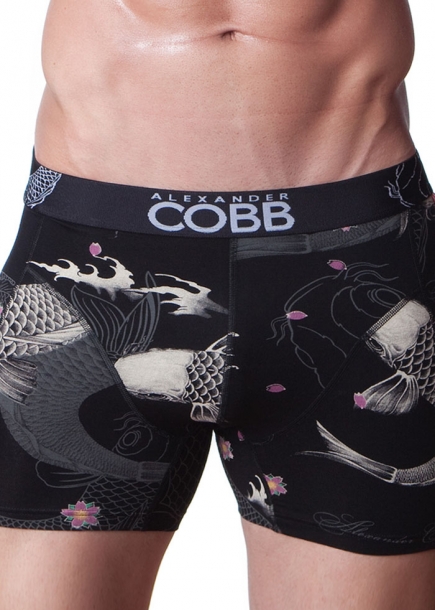 Alexander Cobb Koi black tattoo boxerkalsong framifrn