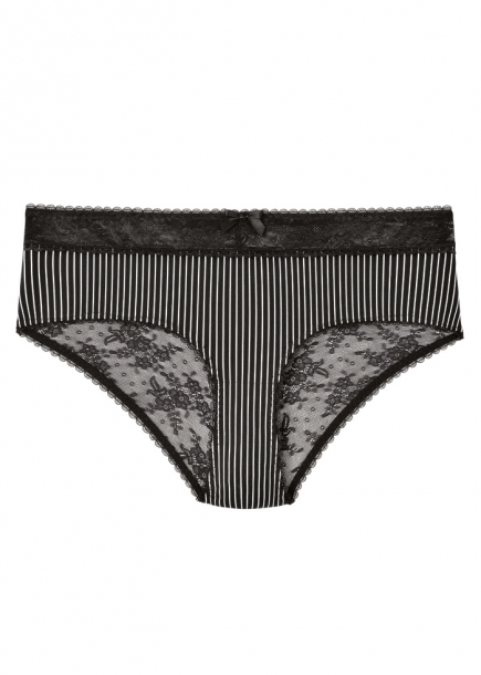 Belize shorty, trosa i svart med vita rnder