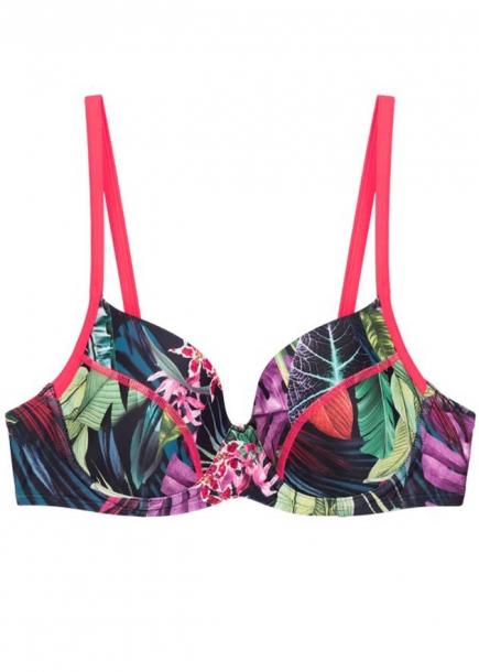 Bikini 2018 svart och blommor - Adventure bikini bh