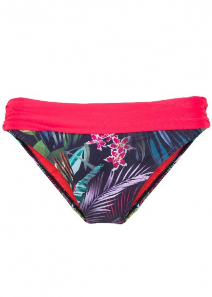 Bikinitrosa bikinimode 2018 svart och blommor - Adventure Bikinitrosa extra kant svart tryck
