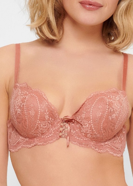 cedar bh push-up spets ljusbrun lingadore underklder