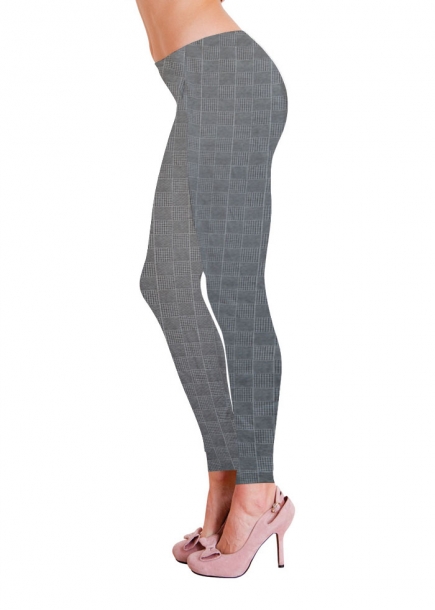 Leggings - Donna leggings gr och svart mnster