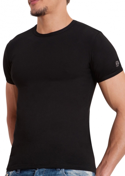 Svart herr T-shirt - Uomo frn cotonella
