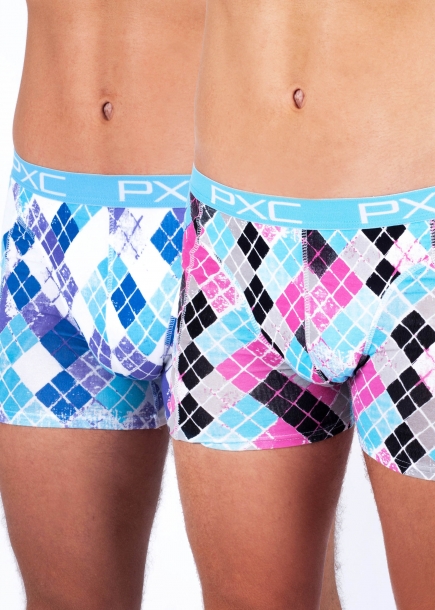 Tv bomullsboxer i olika frger frn PXC Underwear
